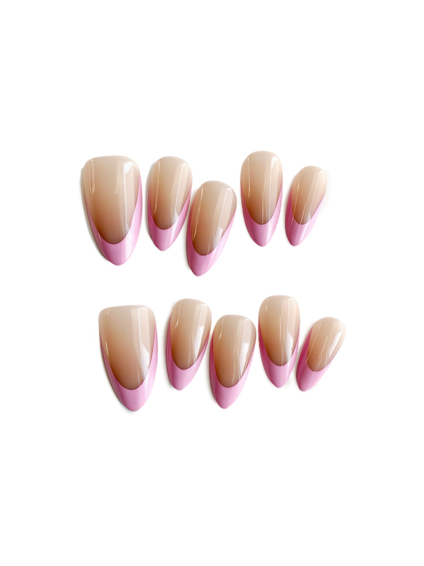 PINK TIP-PRESS ON NAILS