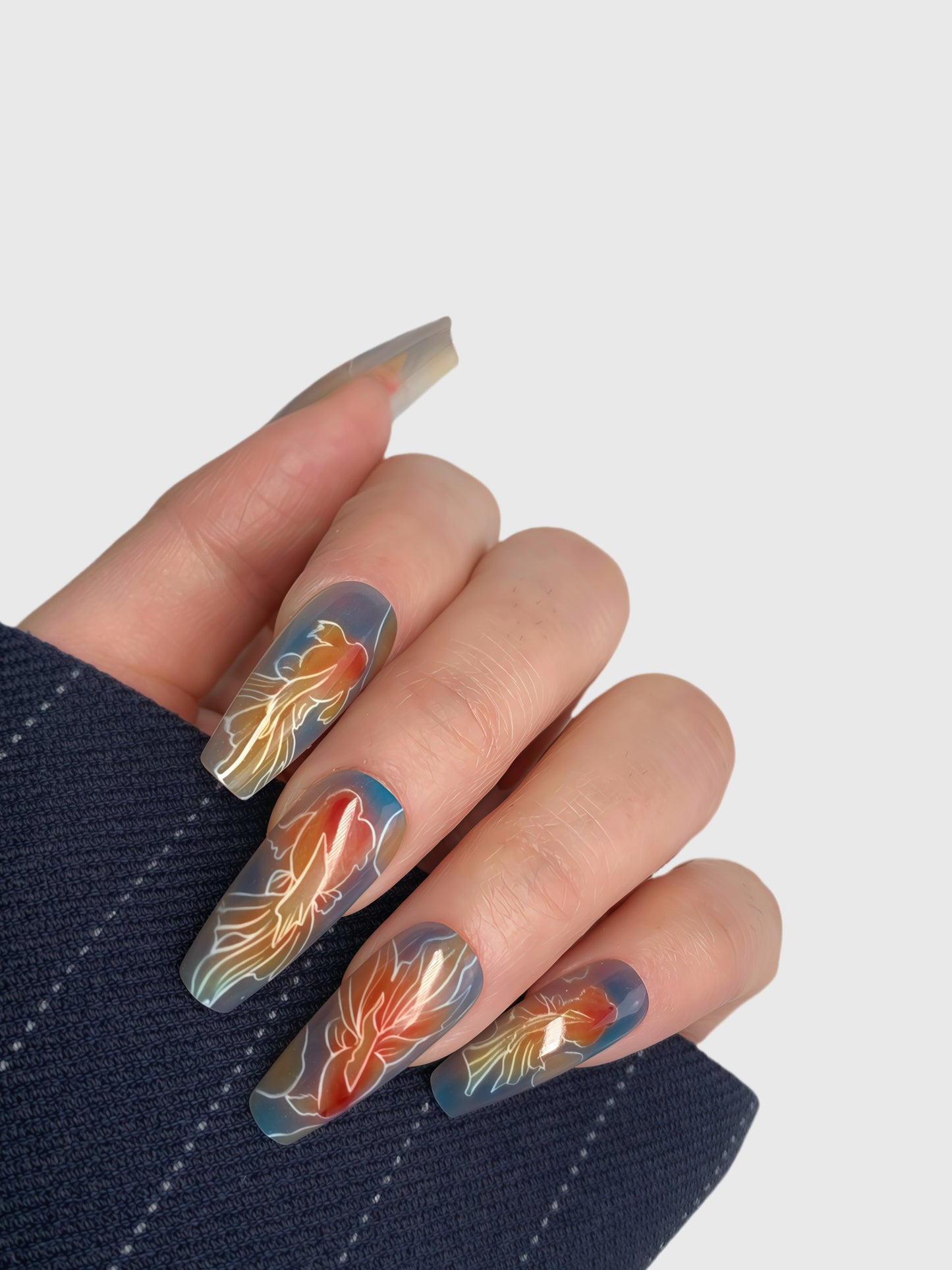 GOLDEN KOI-PRESS ON NAILS