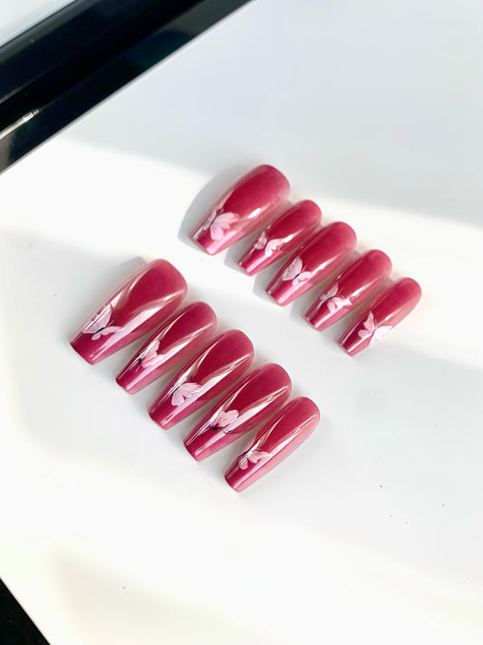 BUTTERFLY BLOOM-PRESS ON NAILS