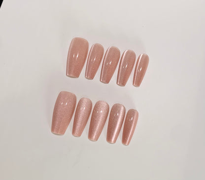 ROSE LATTE-PRESS ON NAILS